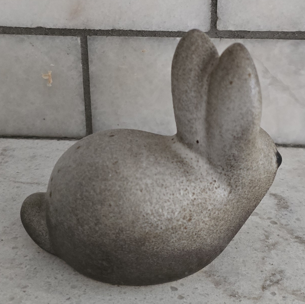 Vtg. Mcm Howard Pierce bunny rabbit Ceramic Speckle Glaze Figure - Picture 4 of 12